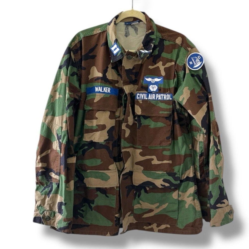 Propper NC Civil Air Patrol‎ US Military Camouflage Jacket Button Up Size Large